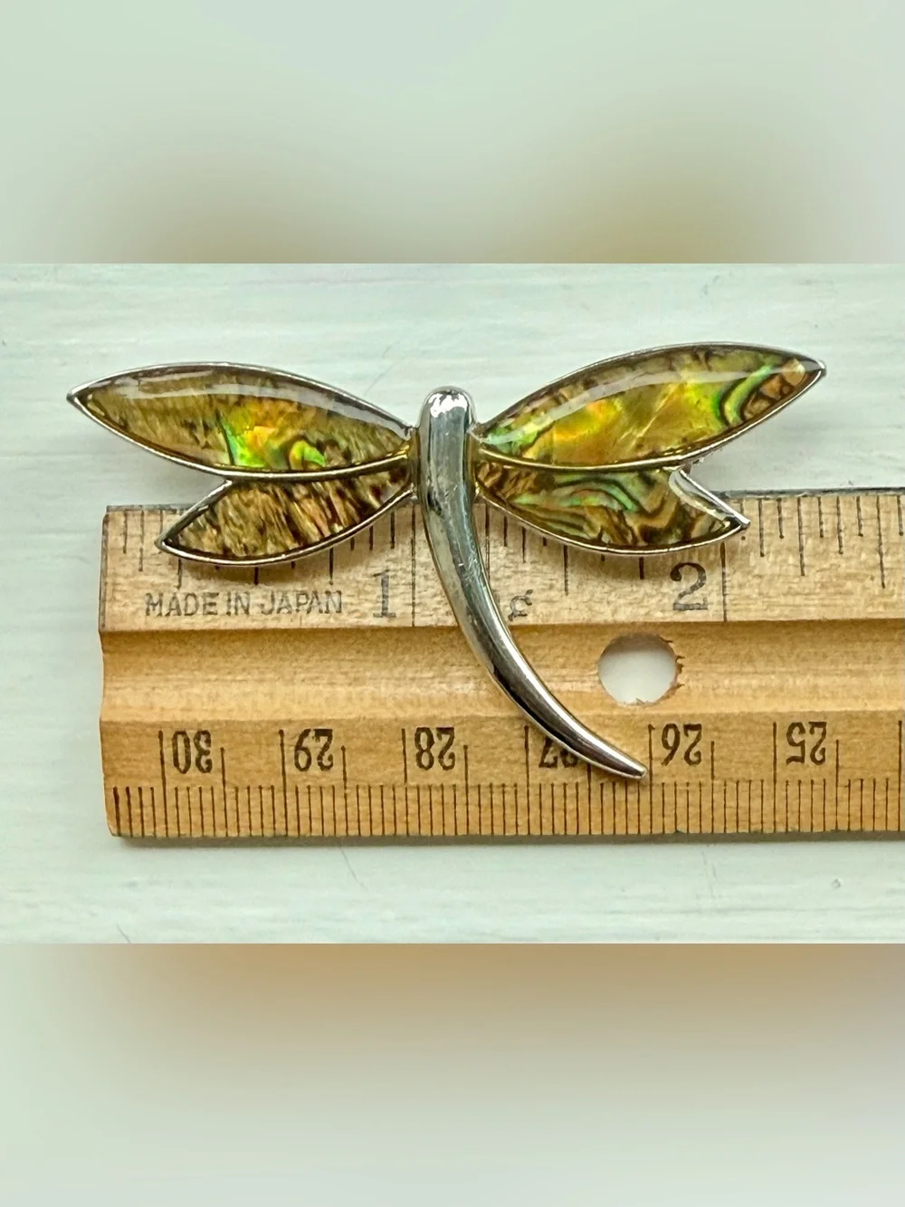 Lia Sophia Abalone Dragonfly Brooch Pin
